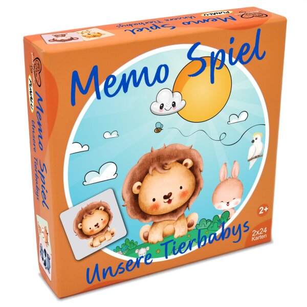 Punalu - Tierbaby Memorie f&uuml;r Kinder ab 2 Jahren, liebevolles erstes Baby Spielzeug, Memo Spiel, Kinderspielzeug, Lernspiel (Unsere Tierbabys)